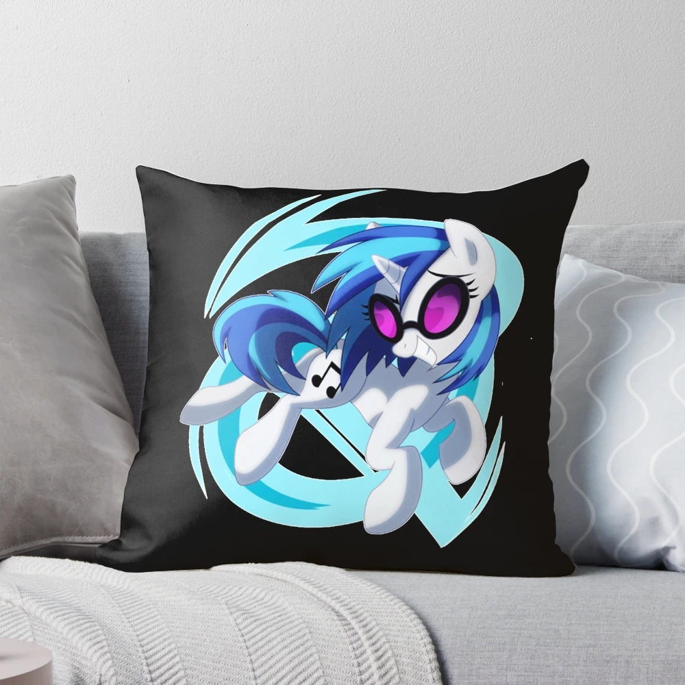 Vinyl Scratch Pillow - Cozy music-themed decorative throw pillow for living room, bedroom, or office