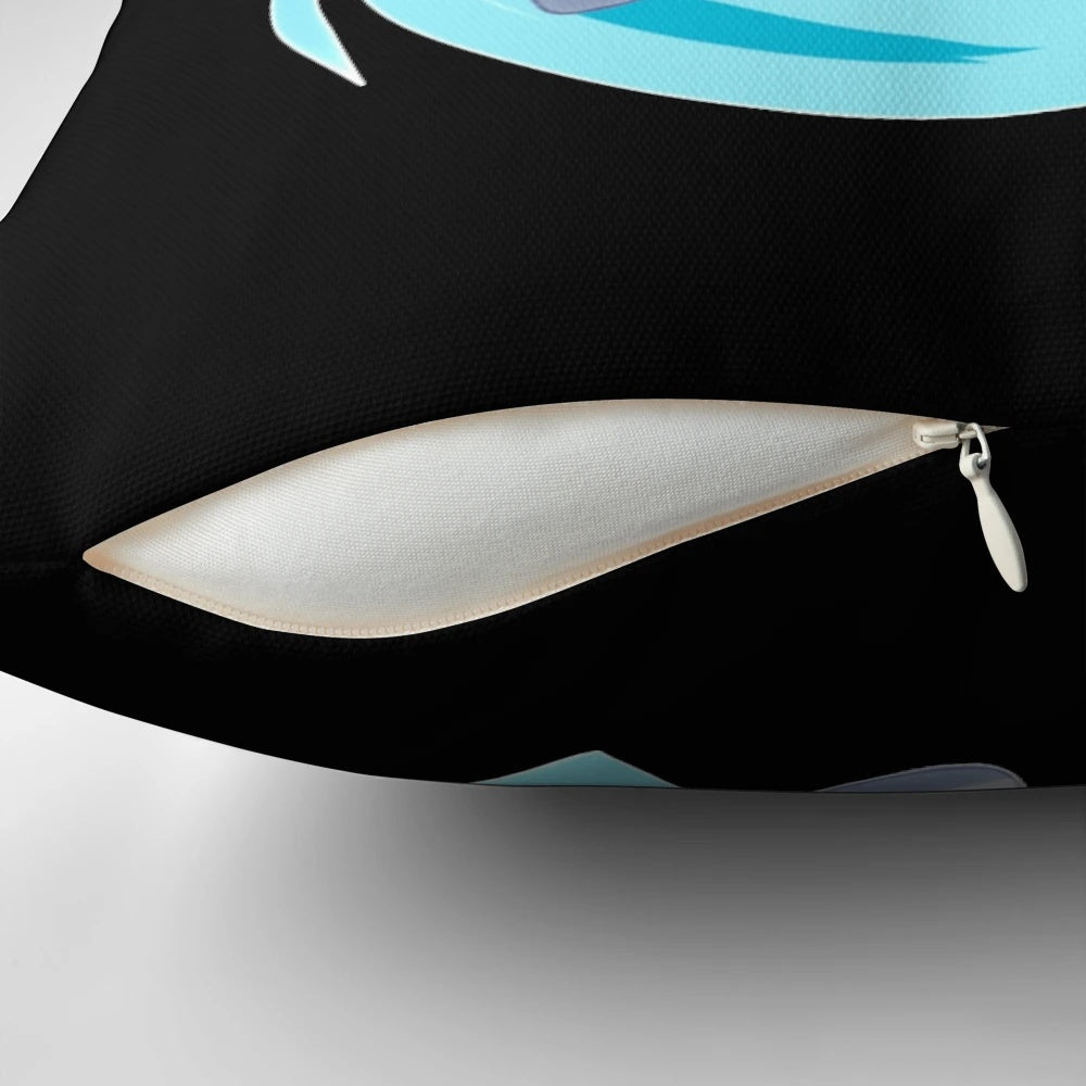 Vinyl Scratch Pillow - Cozy music-themed decorative throw pillow for living room, bedroom, or office