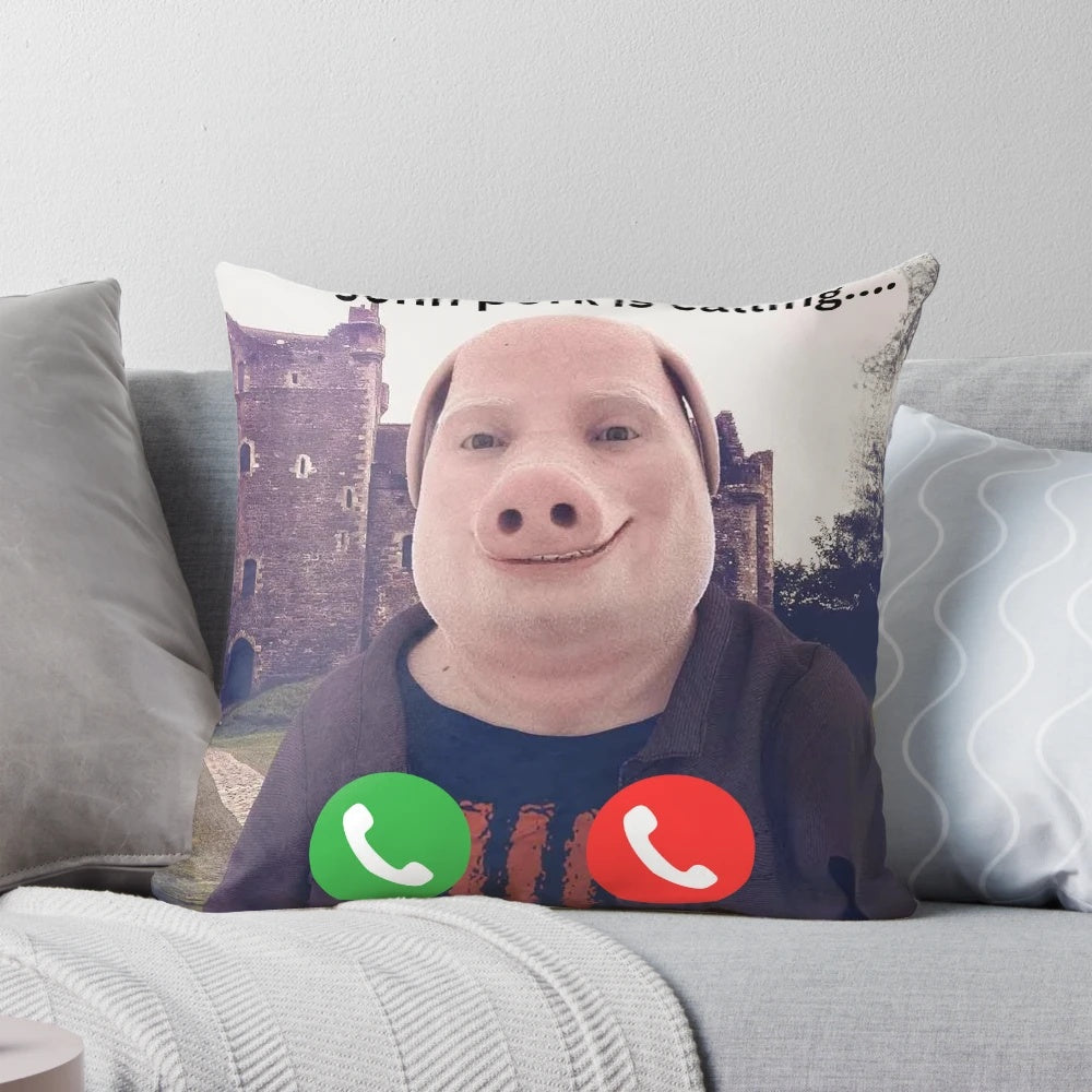 A humorous image featuring the "John Pork is Calling" meme, a popular TikTok joke in 2023.