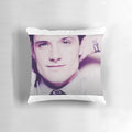 A soft, plush pillow featuring a popular TikTok meme of actor Josh Hutcherson.
