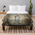 Virgin Mary Plush Blanket with Immaculate Heart of Mary Design