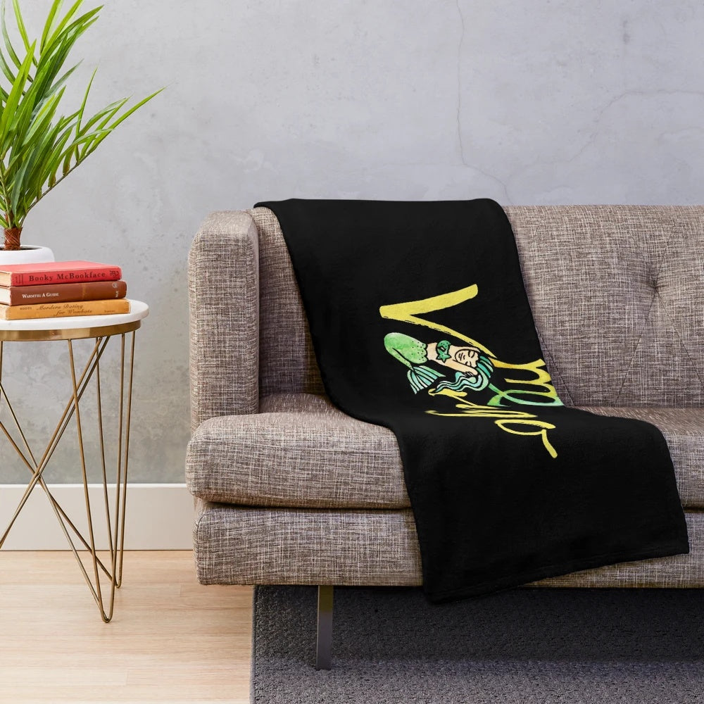 Soft and cozy virgo mermaid plush blanket