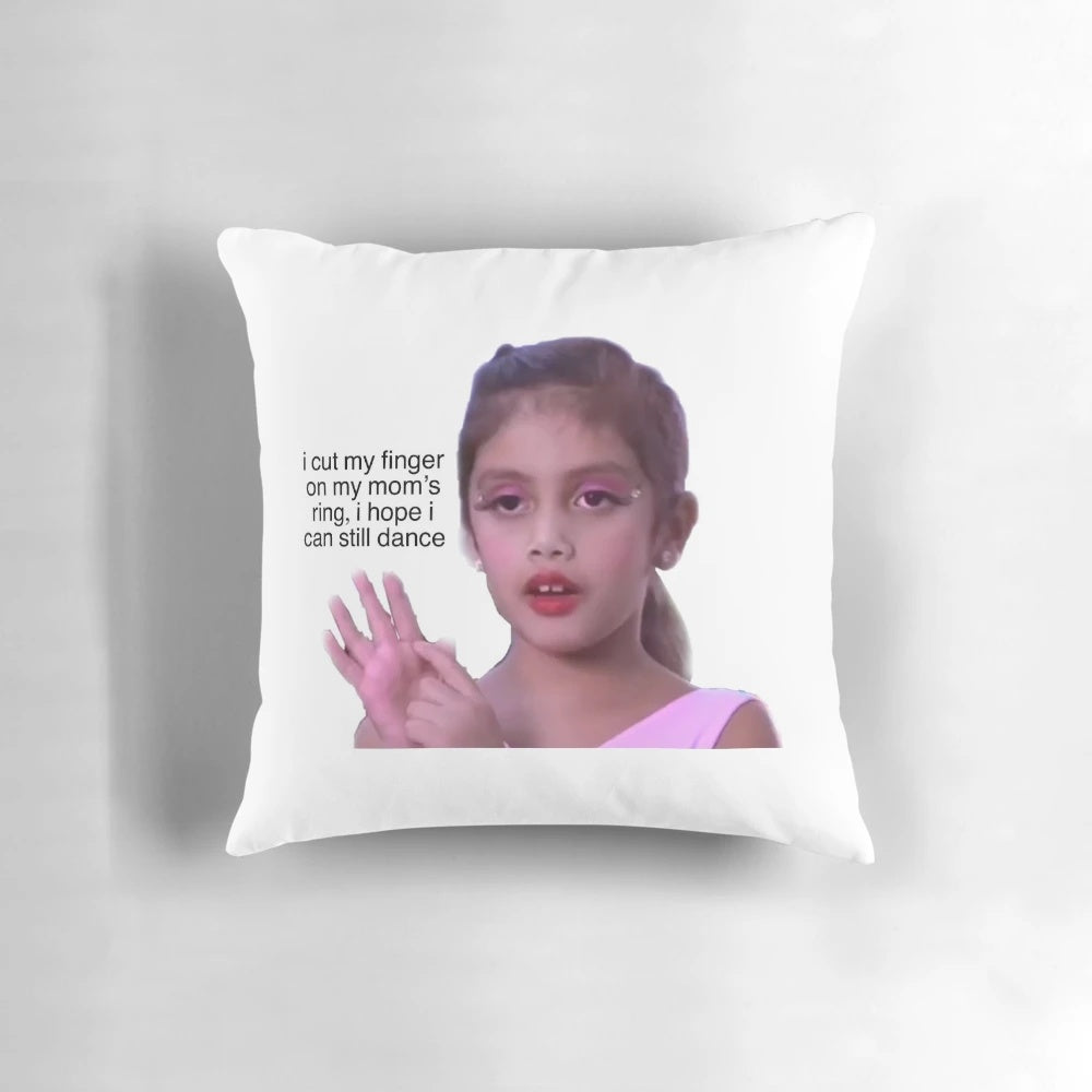 Soft and plush dance-themed pillow inspired by the character Vivi-Anne from the TV show Dance Moms