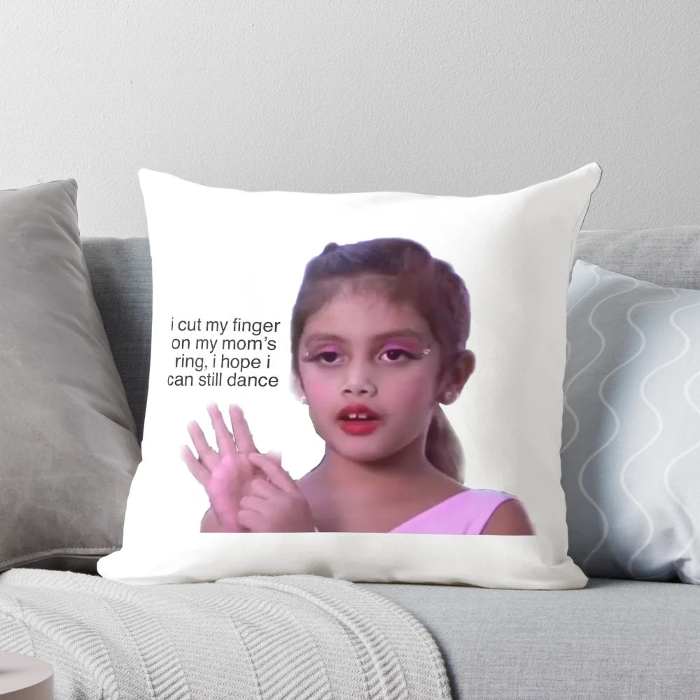 Soft and plush dance-themed pillow inspired by the character Vivi-Anne from the TV show Dance Moms
