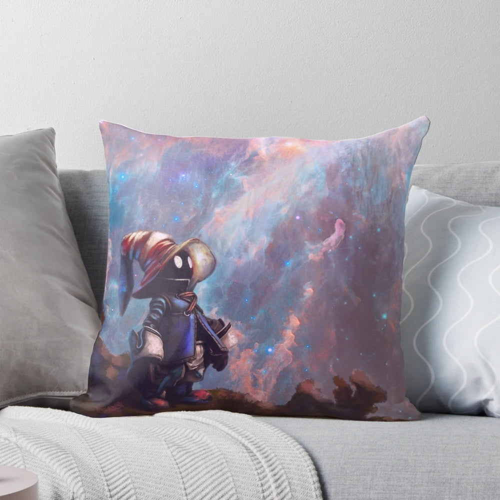 Vivi Ornitier, the beloved black mage from Final Fantasy IX, depicted on a plush pillow.