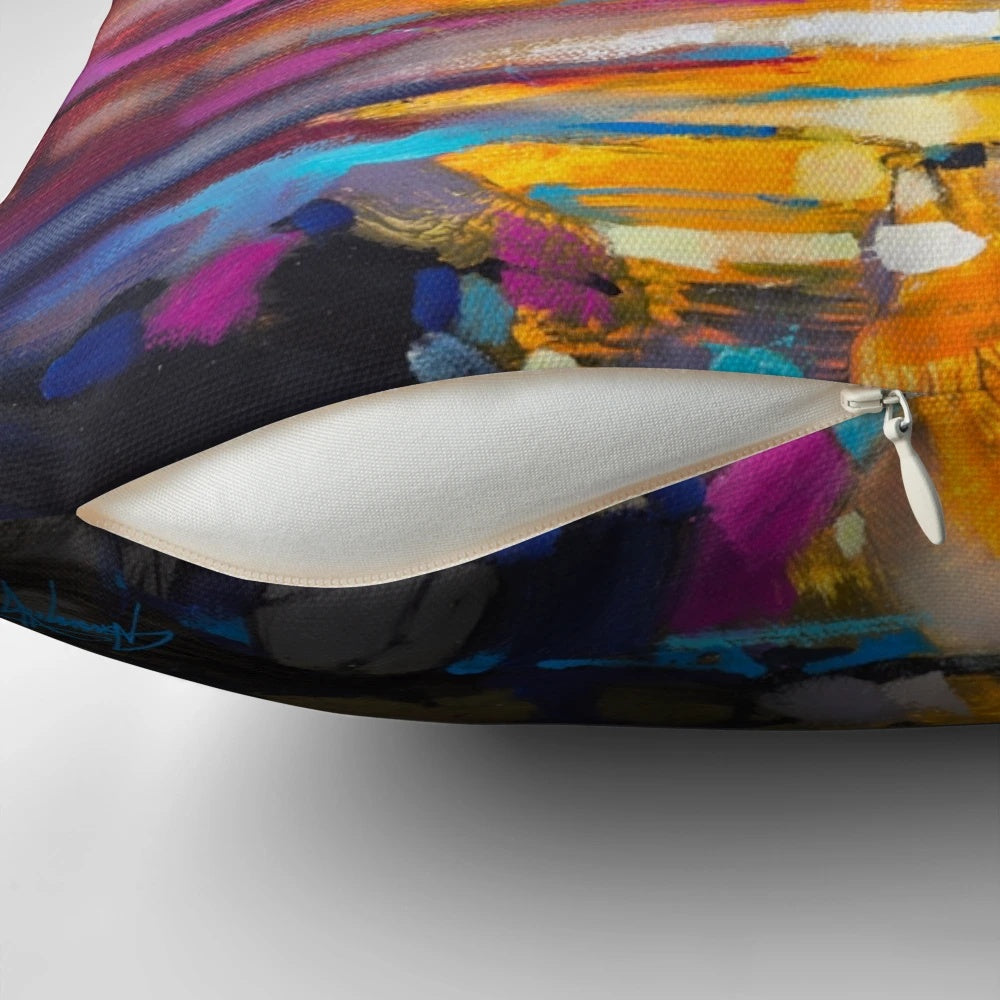 Vivid Light 1 Pillow featuring a Scottish landscape art design by artist Scott Naismith