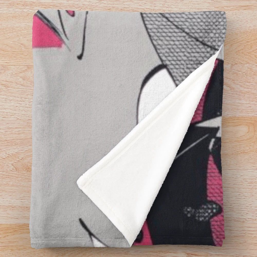 Vivziepop inspired Huskerdust Hazbin Hotel Angeldust plush blanket