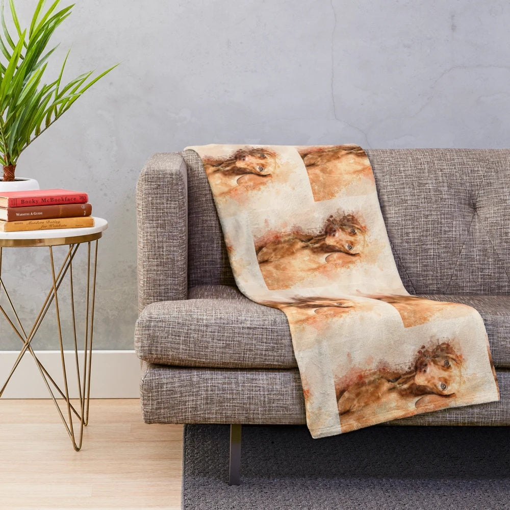 Vizsla dog breed inspired plush blanket