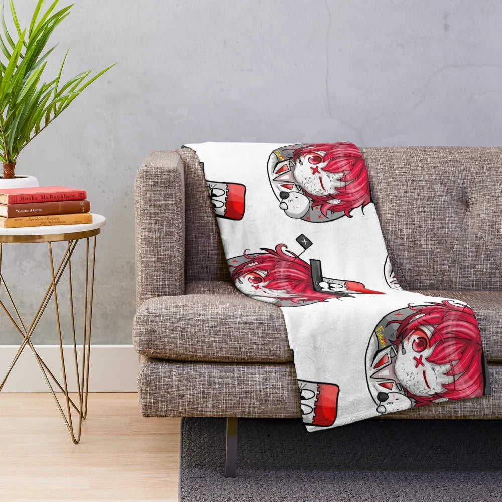 Vocaloid Fukase-inspired plush blanket with anime-style artwork