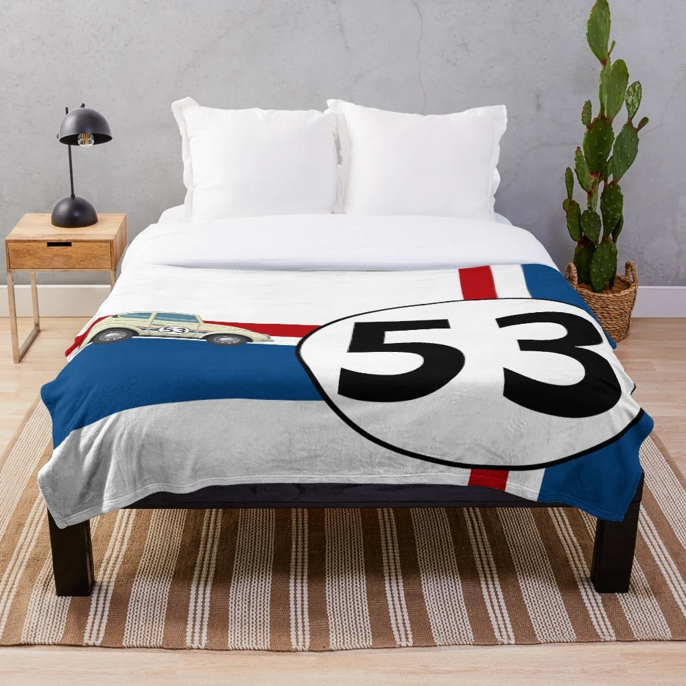 Herbie the Love Bug Volkswagen Beetle Fan Art Plush Blanket