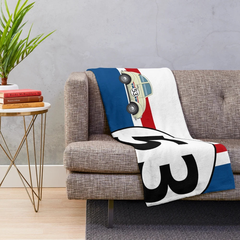 Herbie the Love Bug Volkswagen Beetle Fan Art Plush Blanket