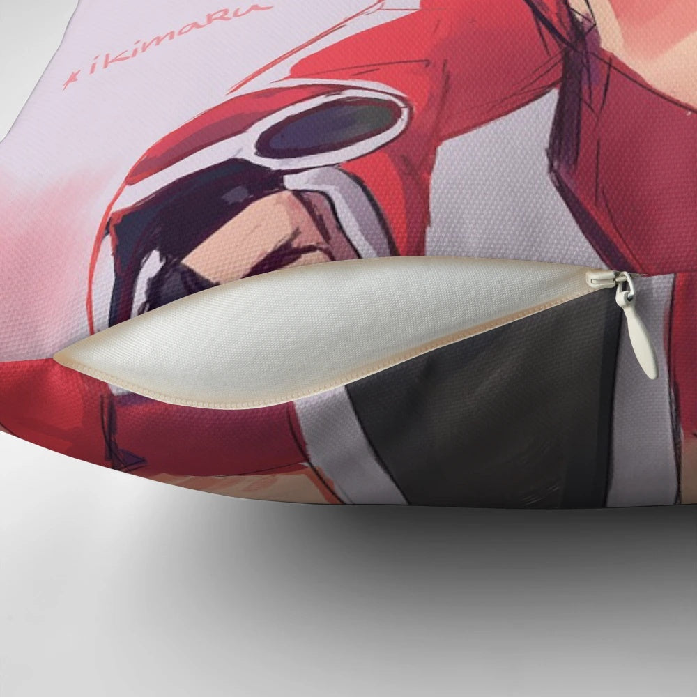 Soft, plush red lion pillow inspired by the character Keith Kogane from the anime series Voltron.