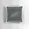 Pillow featuring the lyrics to the song "Vortex" by Lizzy McAlpine