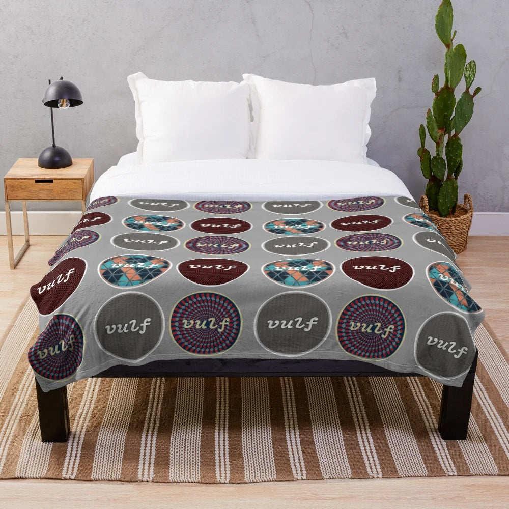 Vulfpeck inspired plush blanket featuring the band's logo and artwork