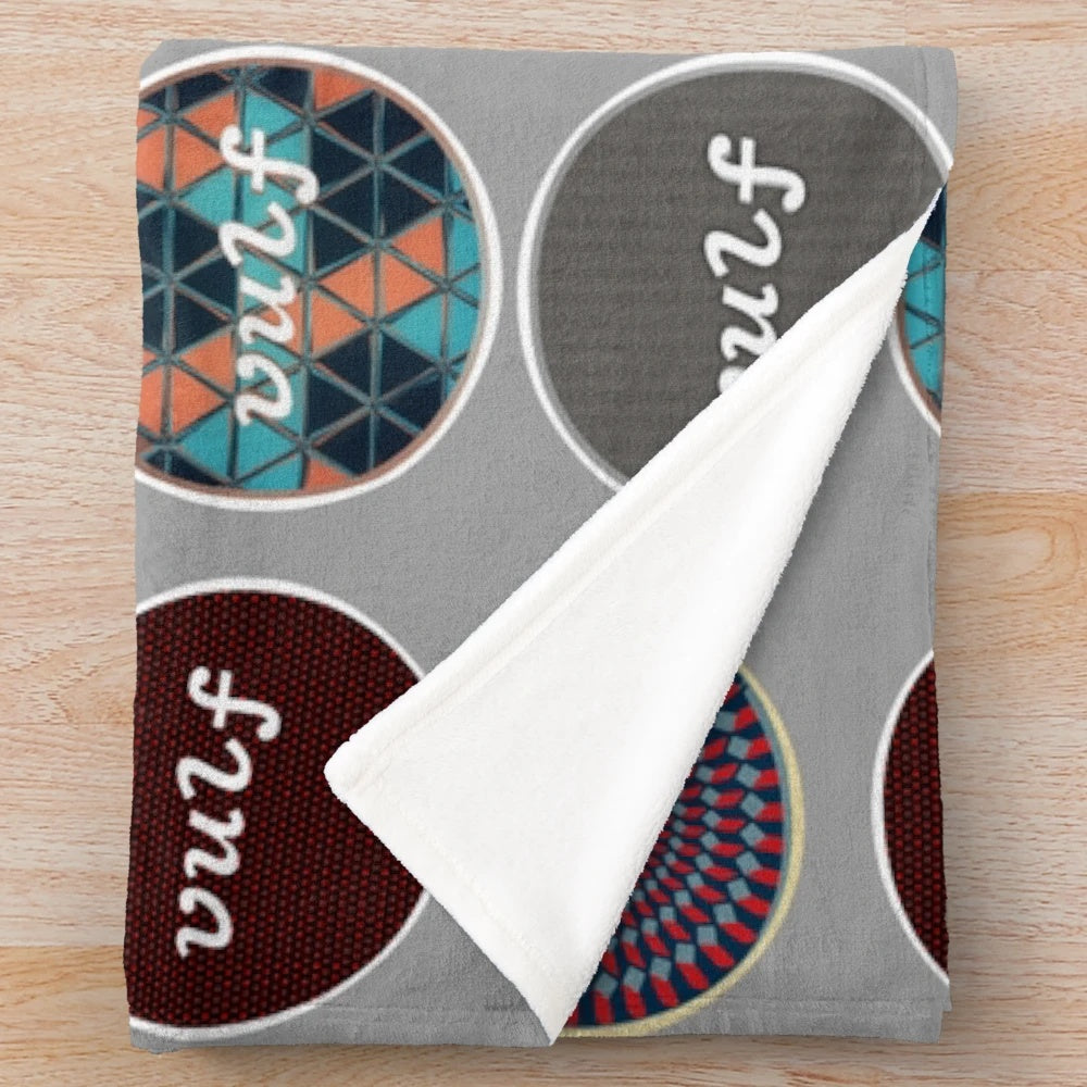 Vulfpeck inspired plush blanket featuring the band's logo and artwork