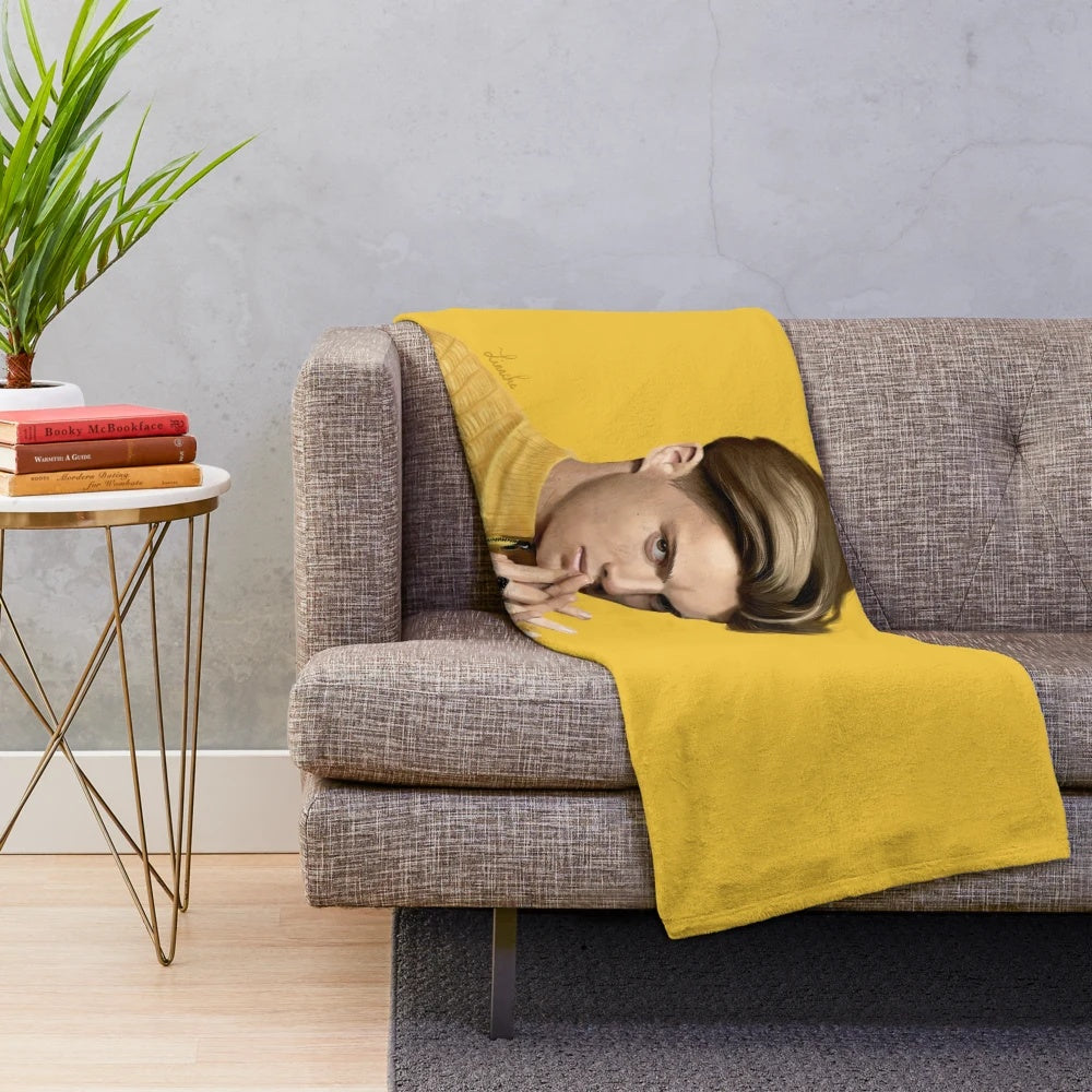 Vulkan-inspired digital plush blanket with a realistic portrait of Jace Norman