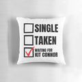 Soft, cozy pillow featuring a "Waiting for Kit Connor" design, perfect for Kit Connor fans.