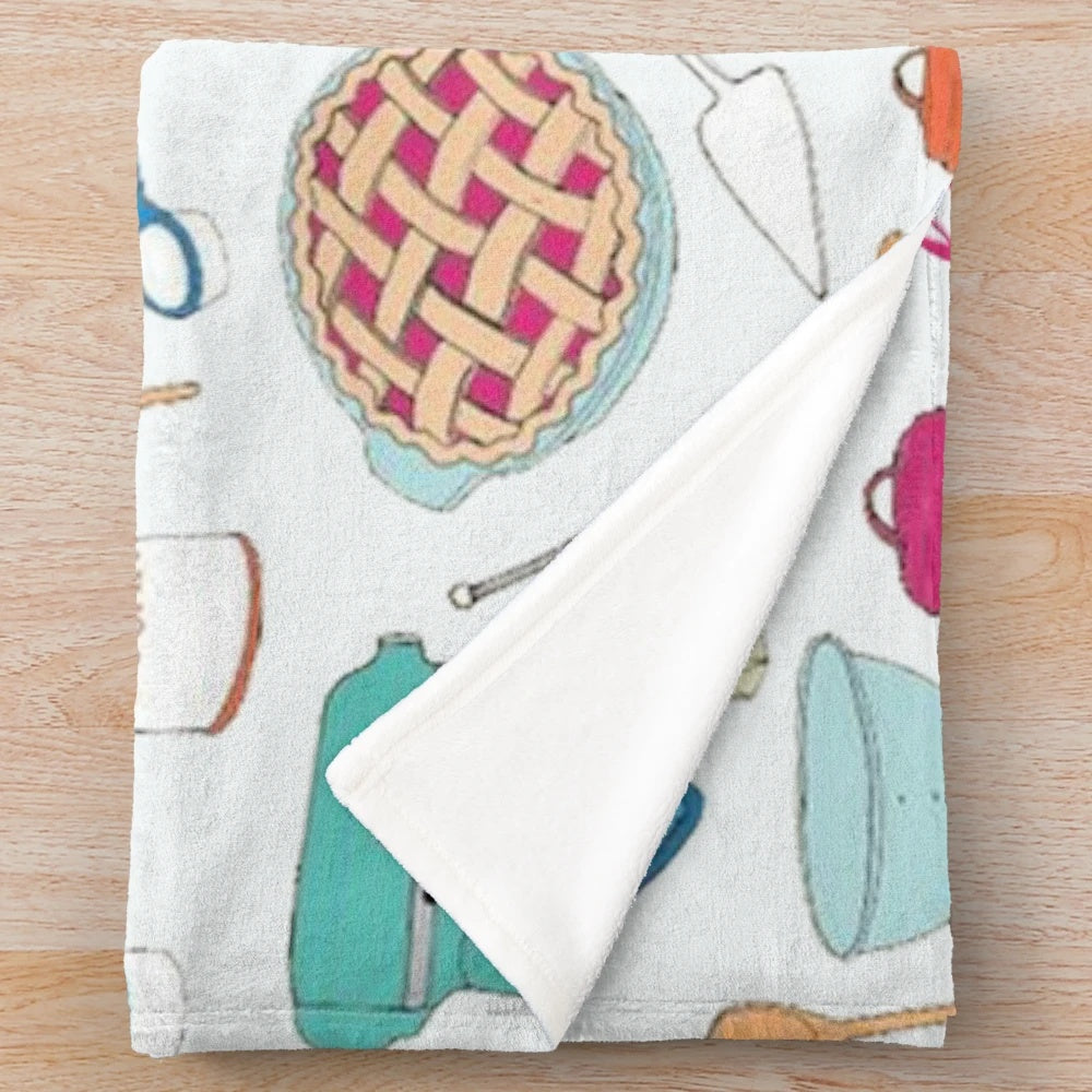 Waitress musical inspired plush blanket with pattern design