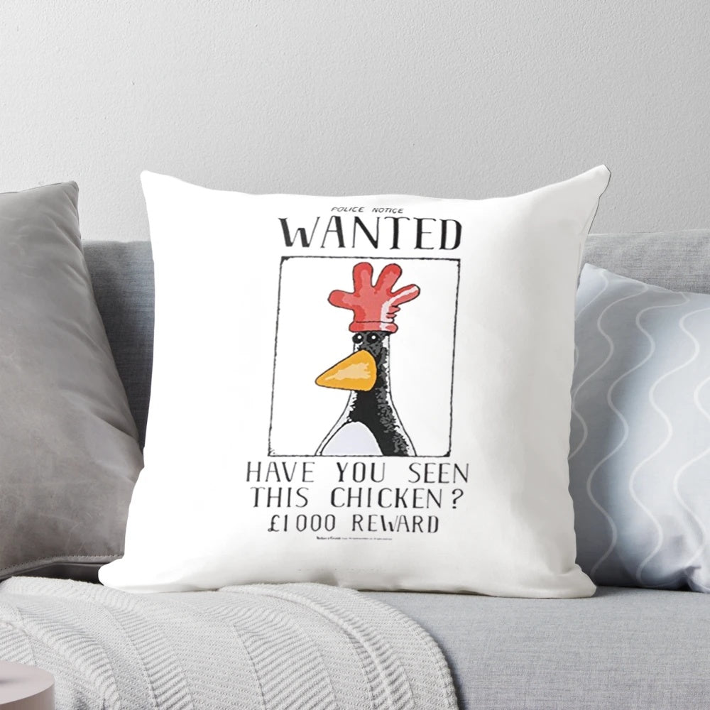 Wallace and Gromit Cheese Themed Pillow
