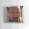 Walter White meme-inspired pillow with "I am the one who knocks" quote from Breaking Bad