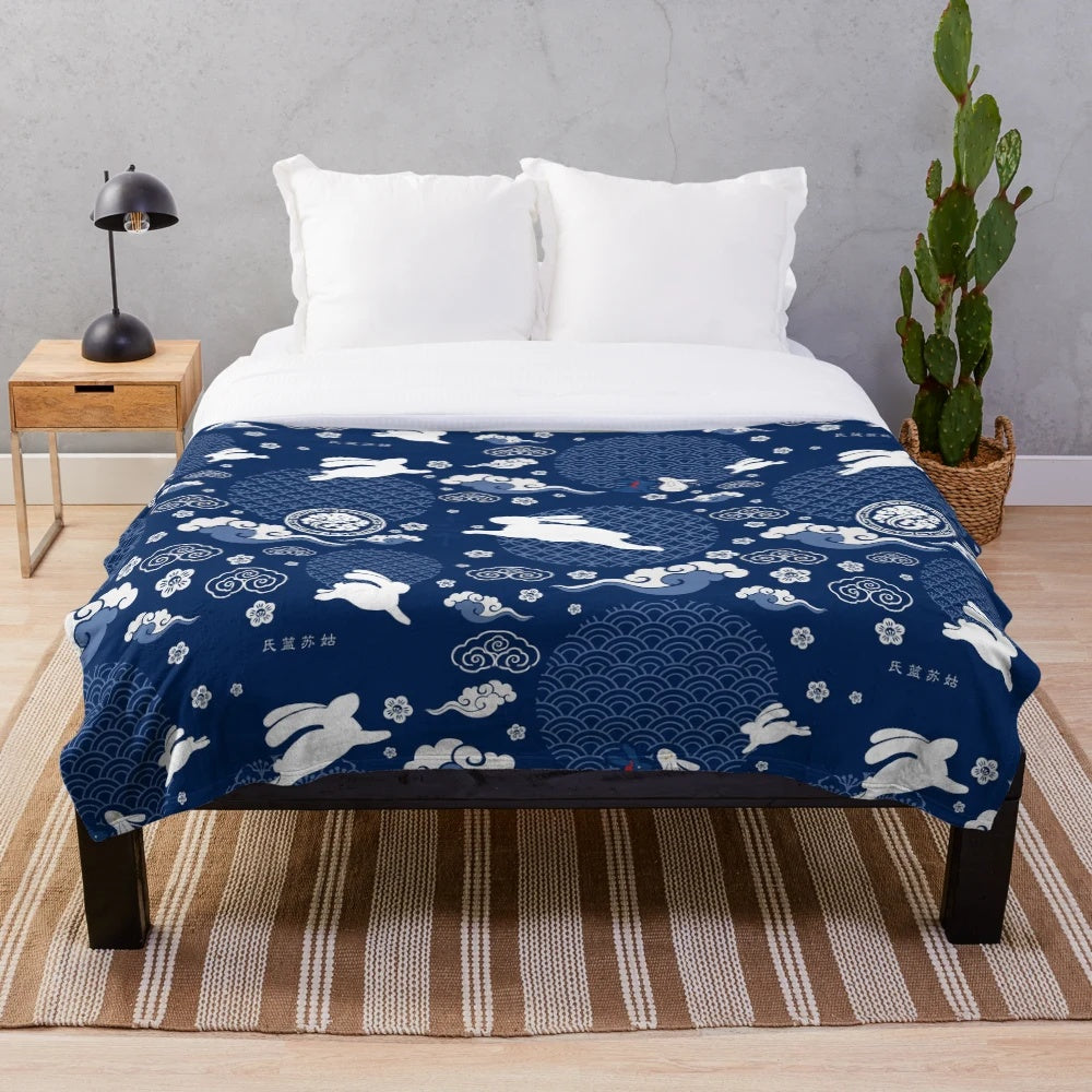 WangXian inspired seamless plush blanket featuring characters from The Untamed anime