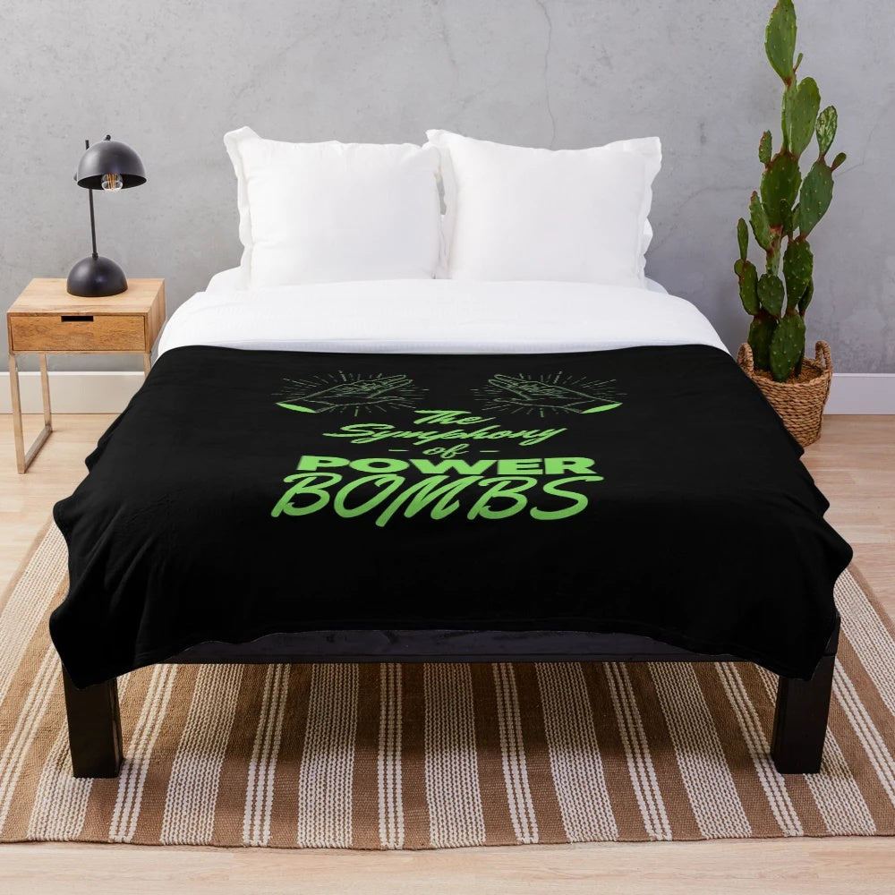 Wardlow AEW Inspired Plush Blanket featuring the "Symphony of Power Bombs" design