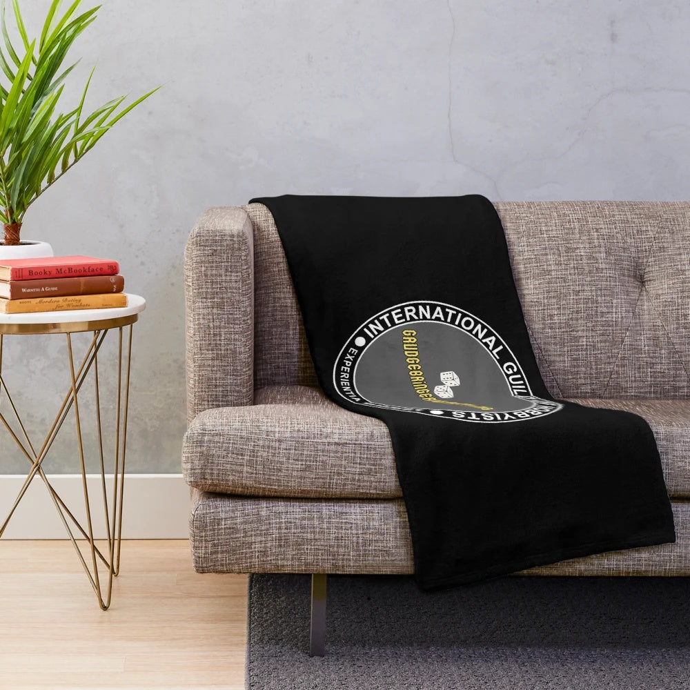 Cozy Warhammer plush blanket featuring a space marine character