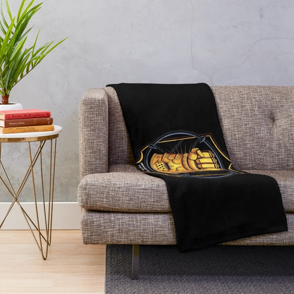 Warhammer Imperial Fist logo plush blanket
