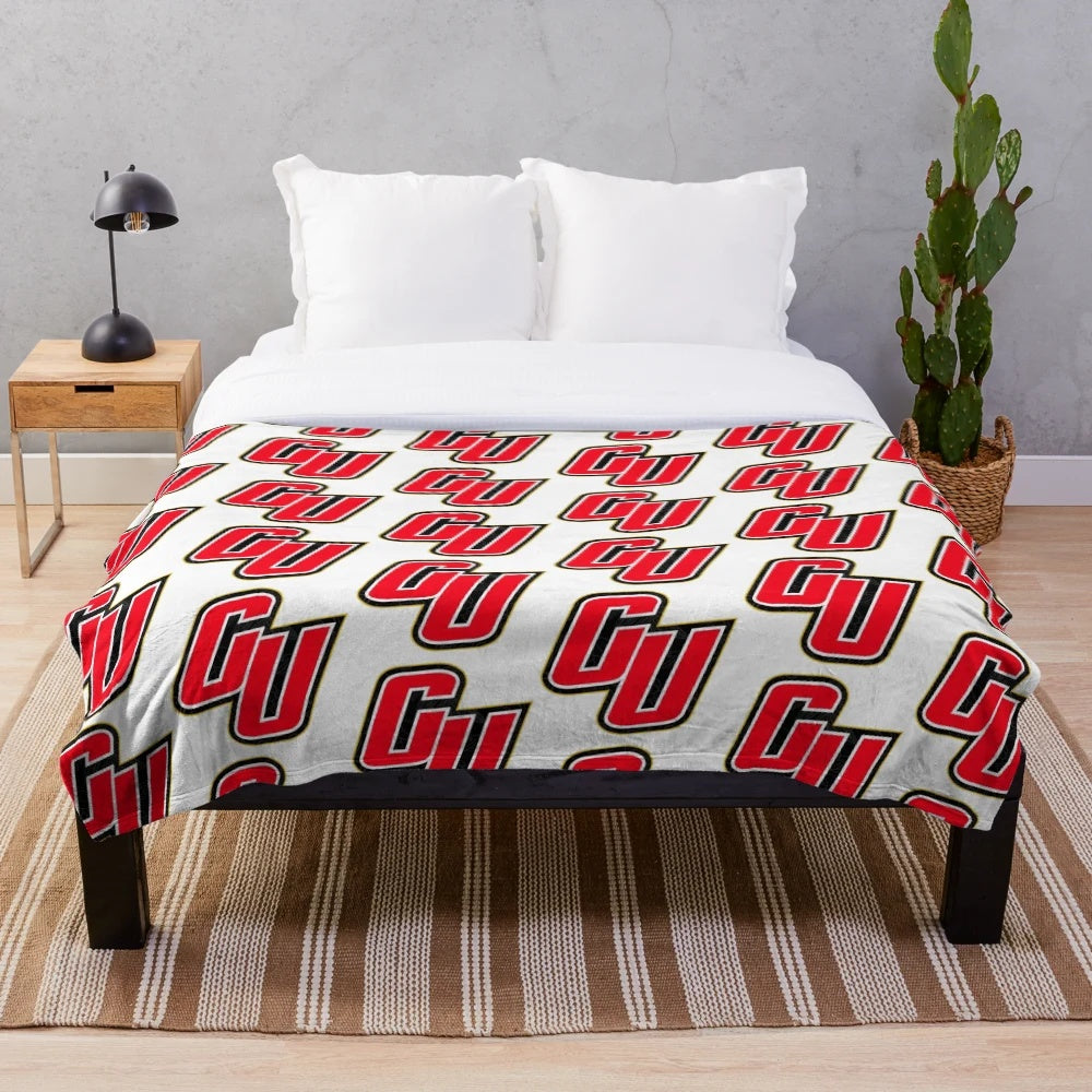Caldwell Cougars Red and Gold Plush Blanket