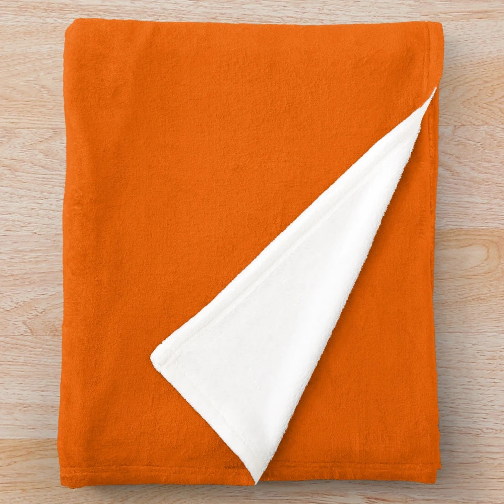 Bright orange plush blanket