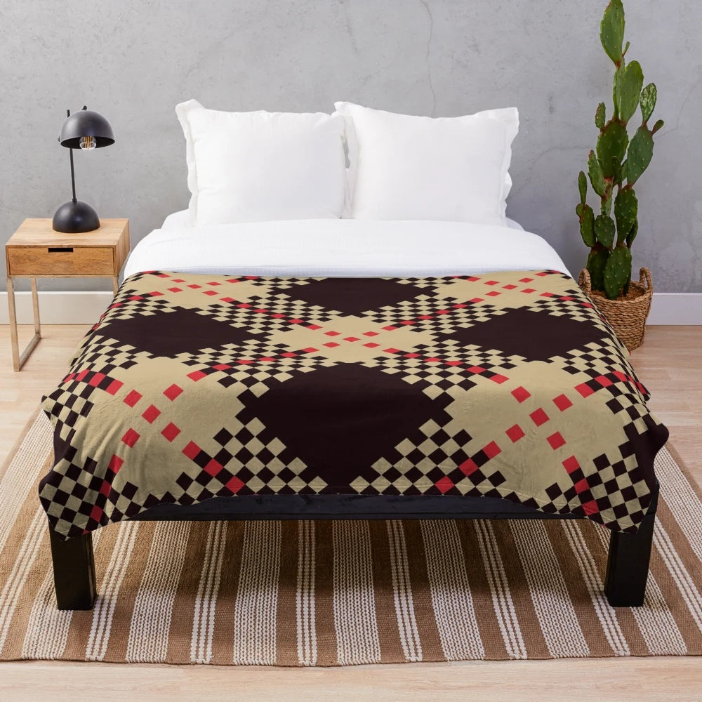 Cozy plush tartan plaid blanket