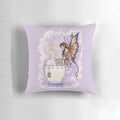 Warm Toes Tea Faery Pillow featuring a whimsical fairy design by artist Amy Brown