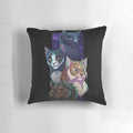 Among the Stars Pillow featuring a galaxy-inspired design with warrior cats and clan symbols