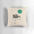 Pillow featuring the iconic Wassily Chair, a modernist Bauhaus design by architect Marcel Breuer.