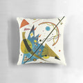 Pillow featuring the abstract art of Wassily Kandinsky, a renowned Bauhaus artist.