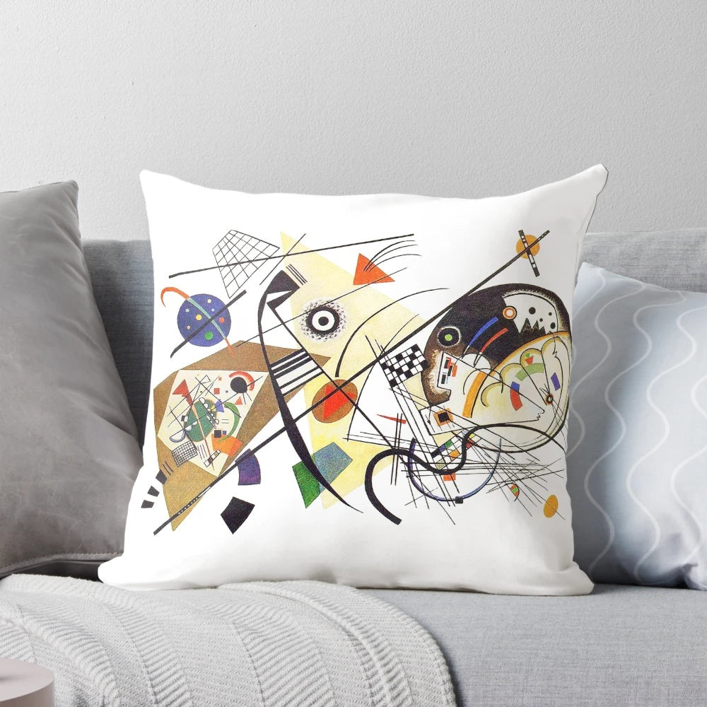 Wassily Kandinsky Bauhaus Abstract Art Unbroken Line Pillow