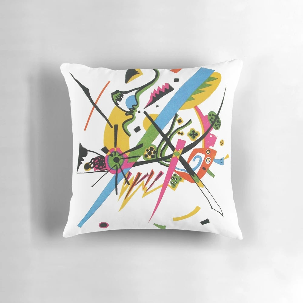 Wassily Kandinsky's 'Small Worlds I' 1922 abstract oil painting printed on a decorative pillow