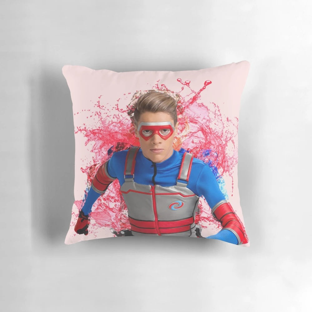 Water splash decorative pillow featuring design inspired by Nickelodeon's Kid Danger