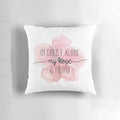 Watercolor floral pillow with an inspirational Christian quote