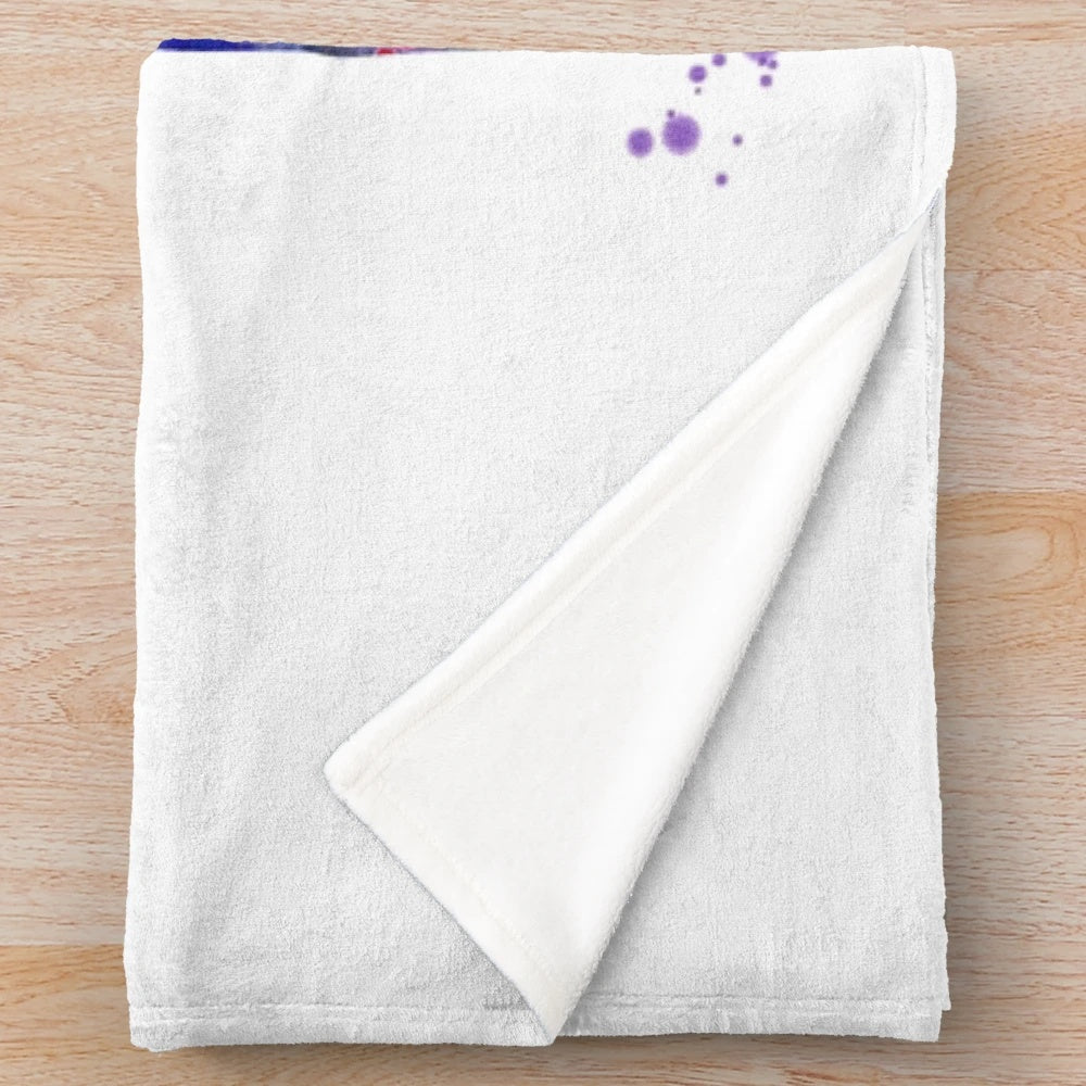 Watercolor gymnastics themed plush blanket