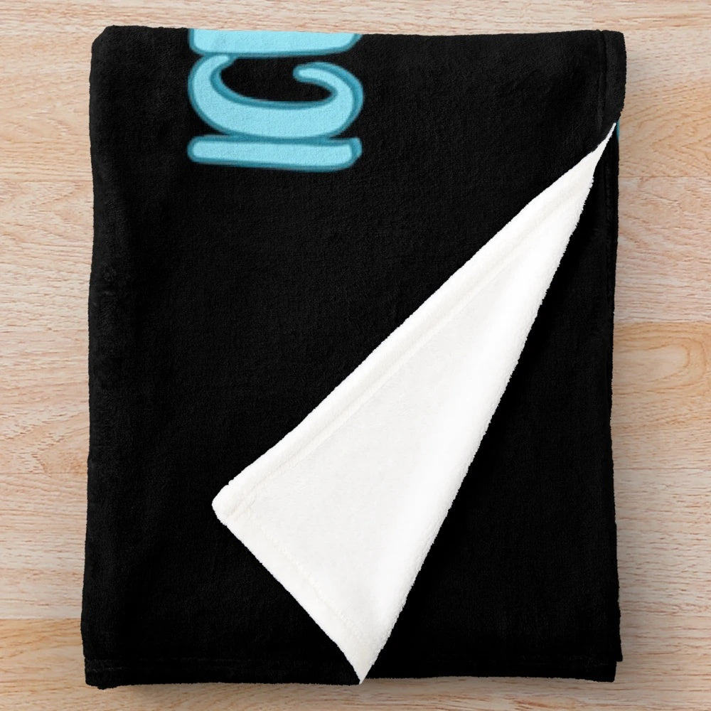 Watercolor ice skating plush blanket with figure skating design
