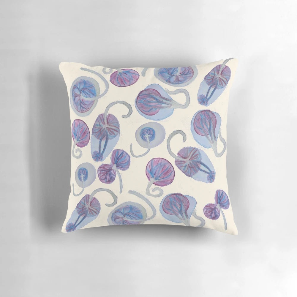 Colorful watercolor placenta print pillow