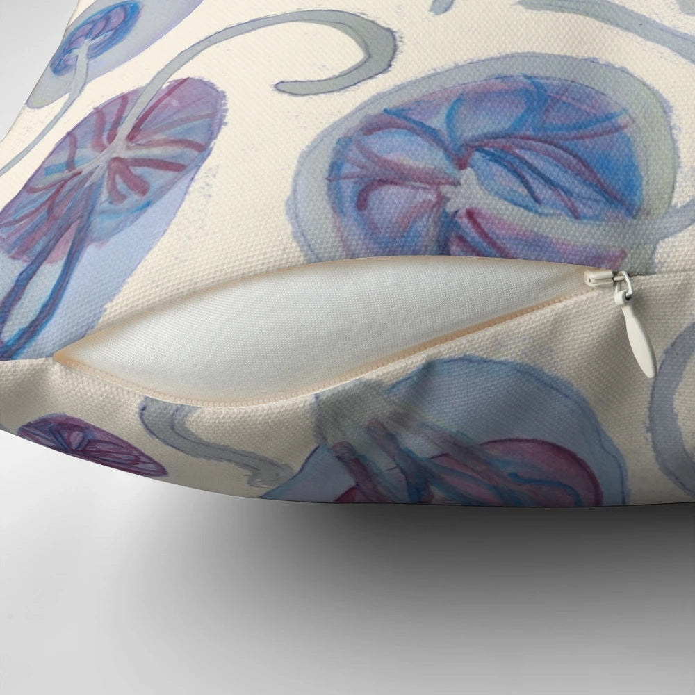 Colorful watercolor placenta print pillow