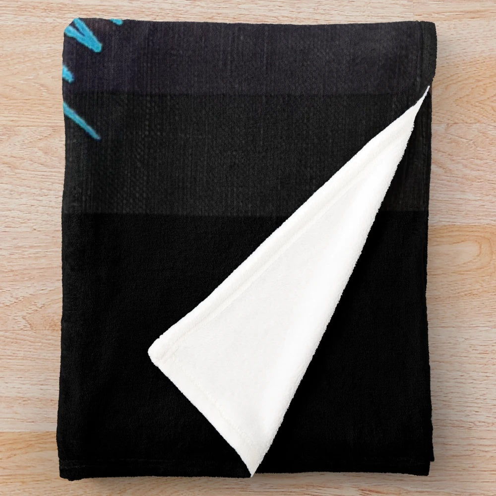 Watercolor plush blanket featuring a design inspired by the classic 80s dance movie Flashdance