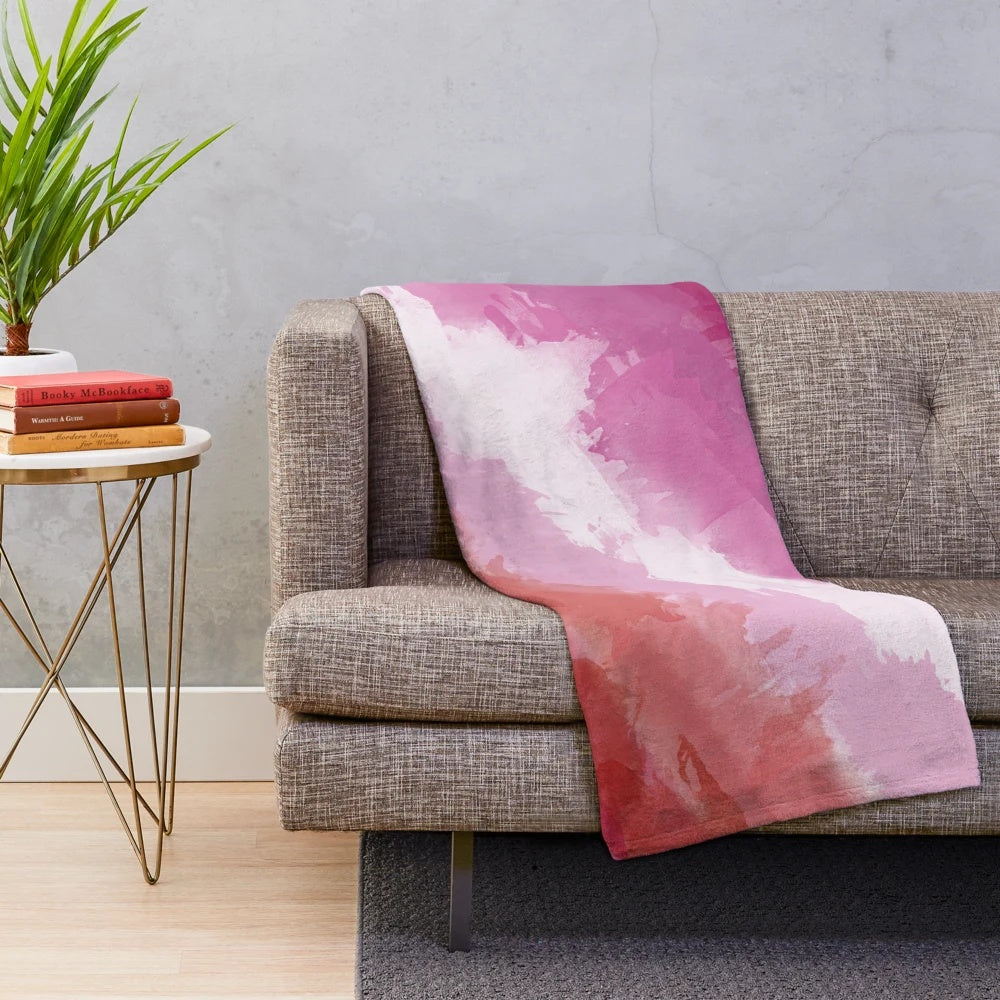 Watercolor pride lesbian plush blanket