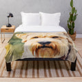 Watercolor Wheaten Terrier Plush Blanket