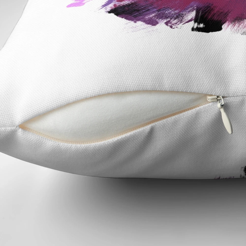 Watercolor painting of a howling wolf on a decorative throw pillow