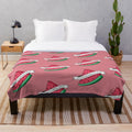 Watermelon sugar plush blanket with soft, cozy fabric