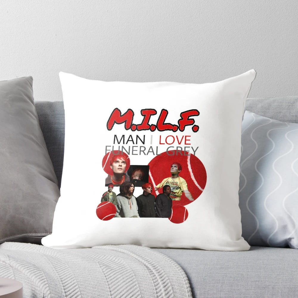Waterparks Funeral Grey M.I.L.F. Pillow
