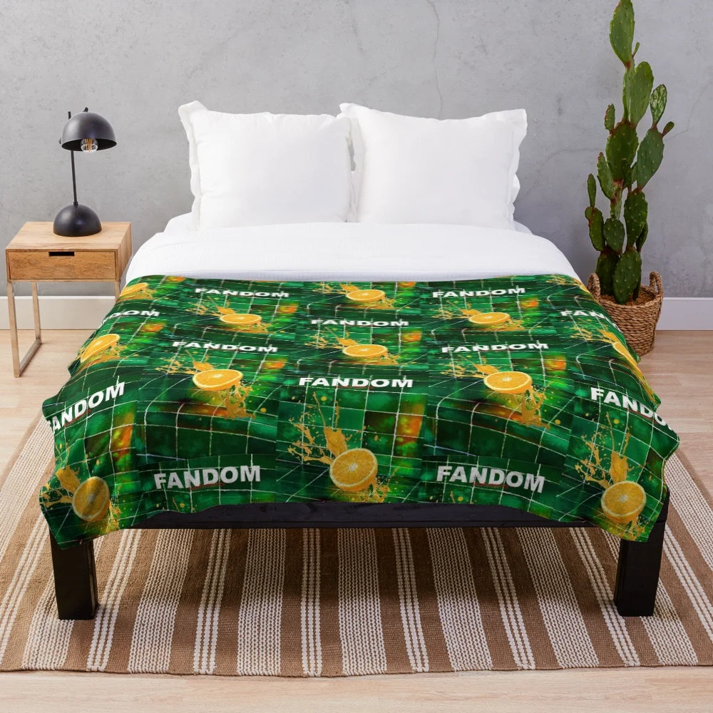 Waterparks inspired fandom plush blanket featuring the band's album artwork